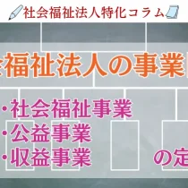社会福祉法人の事業区分:社会福祉事業、公益事業、収益事業の定義